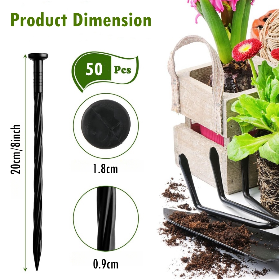 Dry Herb Vaping Accessories - 10 Buah Pasak Tanah Plastik untuk