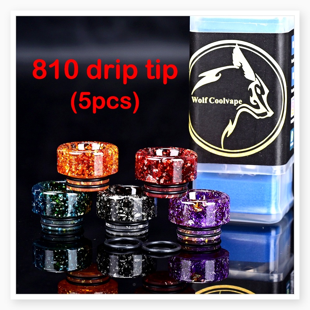 Drip Tip Resin - 5 Buah Mouthpiece Wolfcoolvape 810 Drip