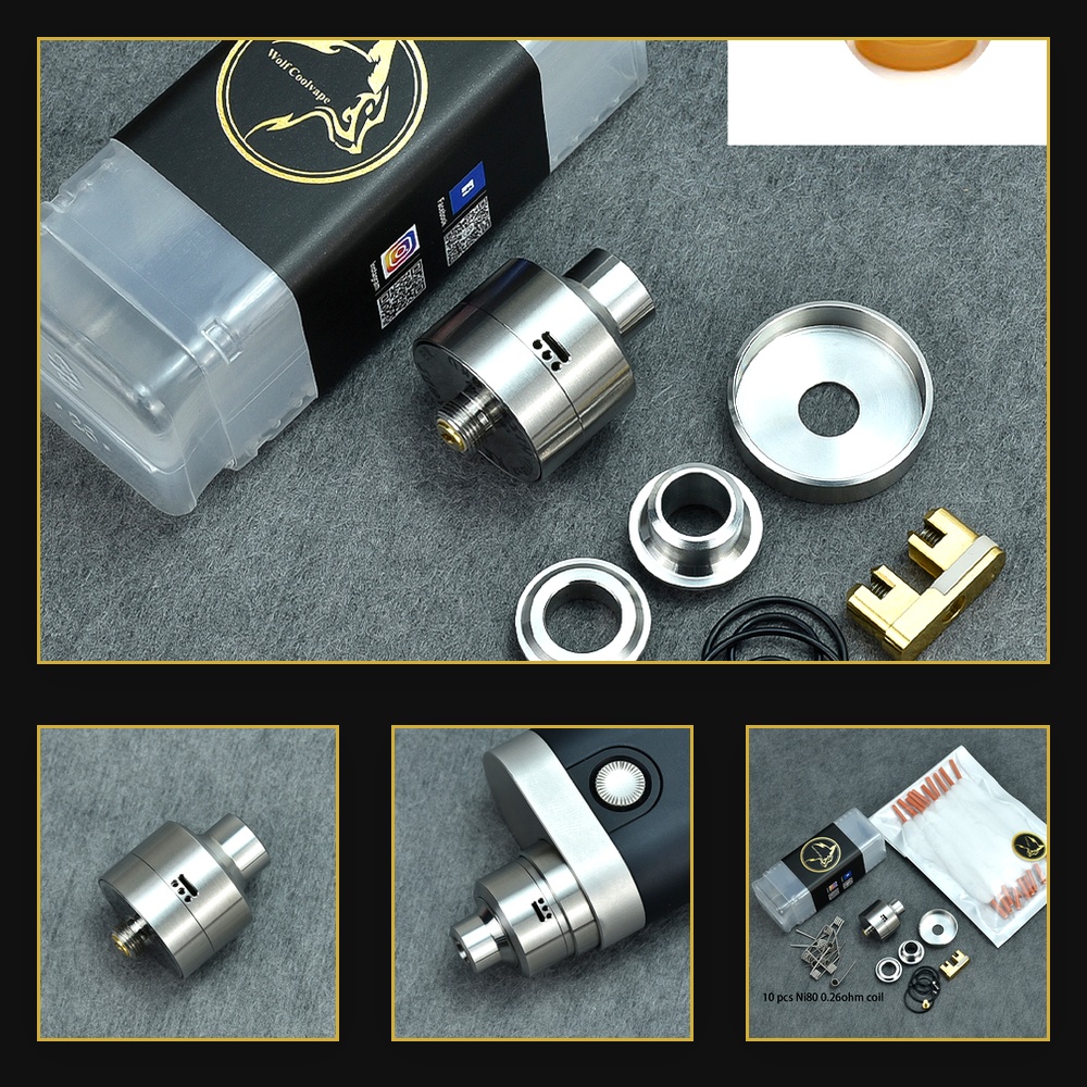 Vape Accessory - Atomizer Wolfcoolvape Nisshoku RDA untuk Vaping