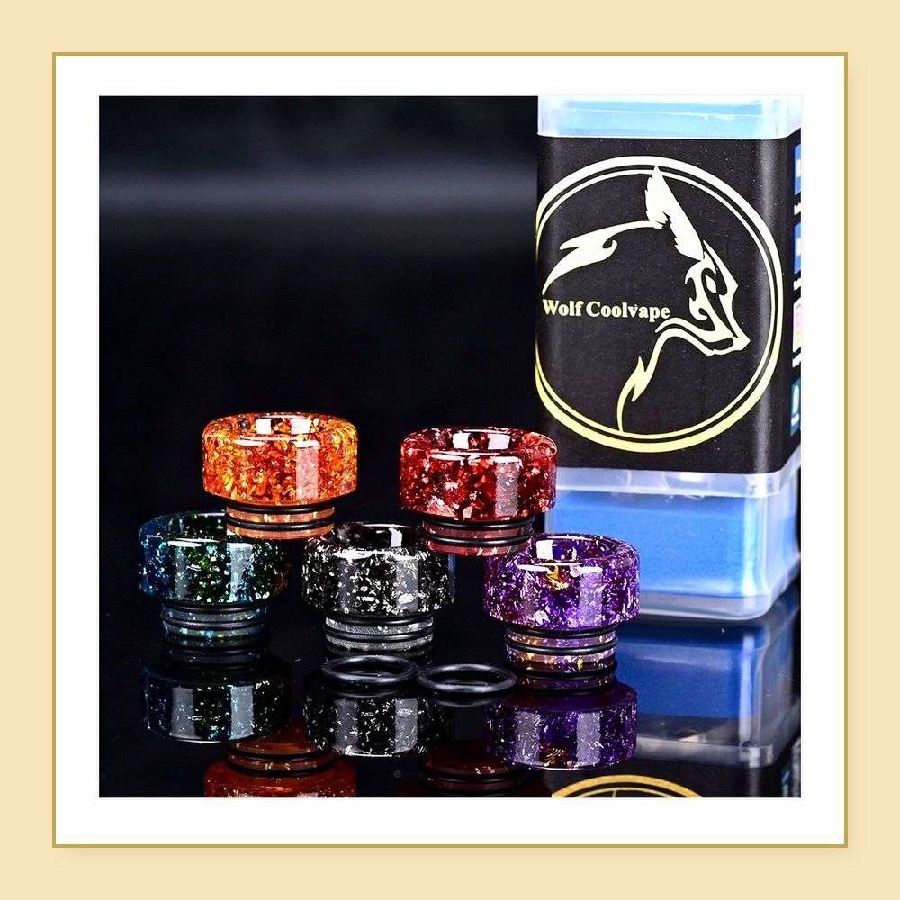 5 Buah Mouthpiece Wolfcoolvape - Drip Tip Resin ulasan dan harga