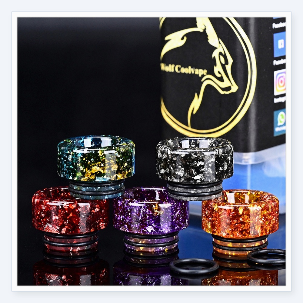 5 Buah Mouthpiece Wolfcoolvape - Drip Tip Resin ulasan dan harga