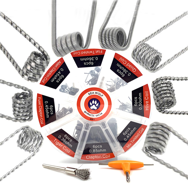 Koil Pra-rakit 8 Jenis Alien C - Clapton Wire Pre Built ulasan dan harga